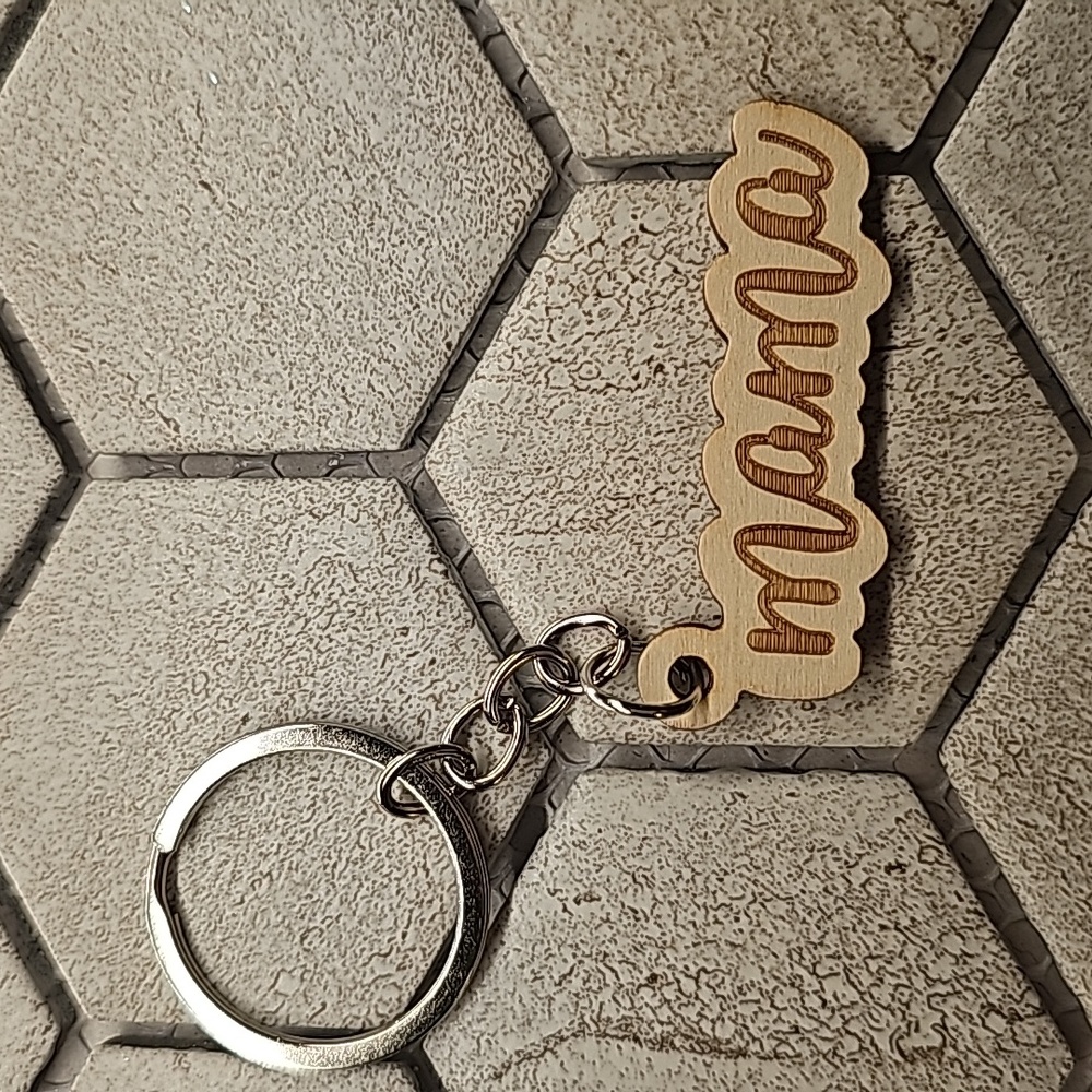 Wooden Mama Keychain